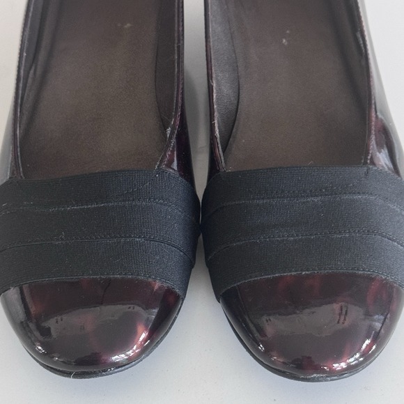 Stuart Weitzman Wedge Heels‎ Patent Leather Brown Tortoise Shell Women's 8 - Picture 7 of 8